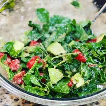 Dijon Vinaigrette ala Lourdes over a tomato and avocado salad, substitute the olive oil with Domestic Gourmet Organic Annatto Oil - Aceite de Achiote for richer color and flavor