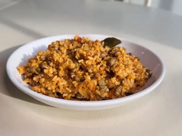 Healing Arroz con Gandules (Anti-Inflammatory, Plant-Based) made with Domestic Gourmet Organic Annatto Oil - Aceite de Achiote