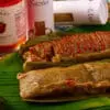 Domestic Gourmet Organic Annatto Oil, Adobo, Sazon and Chef Ciji Castro's Puerto Rican Pasteles. Photo by Ibis Images