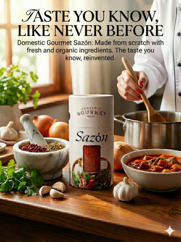 Sazón Orgánico Gourmet Doméstico - Domestic Gourmet Sazón Orgánico Gourmet Doméstico