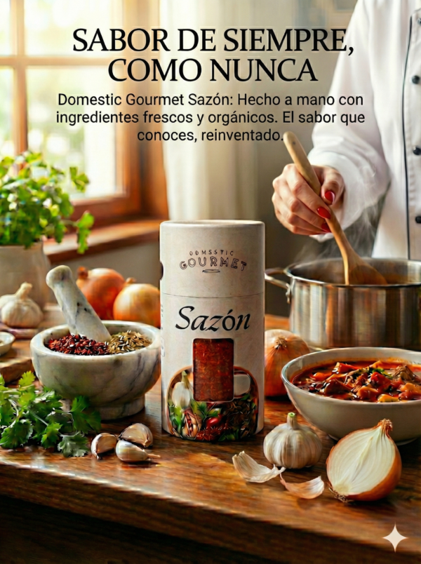 Sazón Orgánico Gourmet Doméstico - Domestic Gourmet Sazón Orgánico Gourmet Doméstico