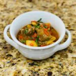 Puerco Guisado - Pork Stew with Domestic Gourmet Adobo, Sazón and Annatto Oil - Aceite de Achiote