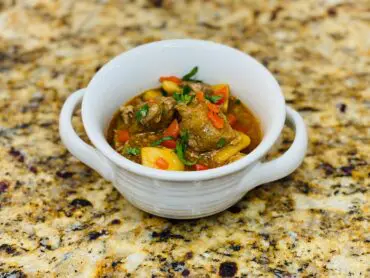 Puerco Guisado - Pork Stew with Domestic Gourmet Adobo, Sazón and Annatto Oil - Aceite de Achiote