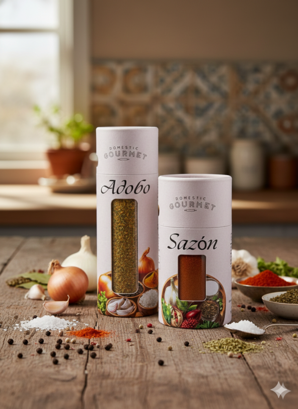 Dúo de adobo orgánico y sazonador orgánico de Domestic Gourmet - Domestic Gourmet Dúo de adobo orgánico y sazonador orgánico de Domestic Gourmet