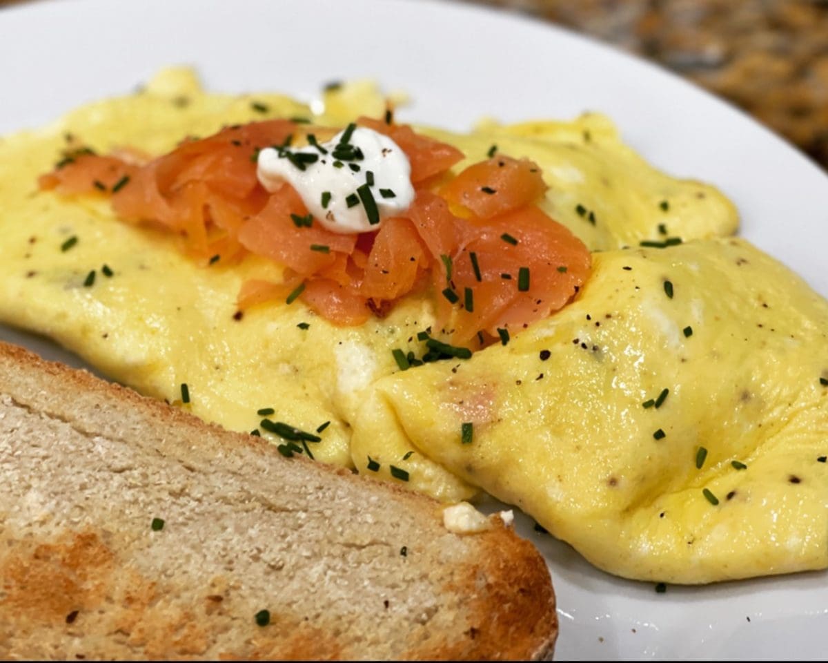 Smoked Salmon Omelette Domestic Gourmet