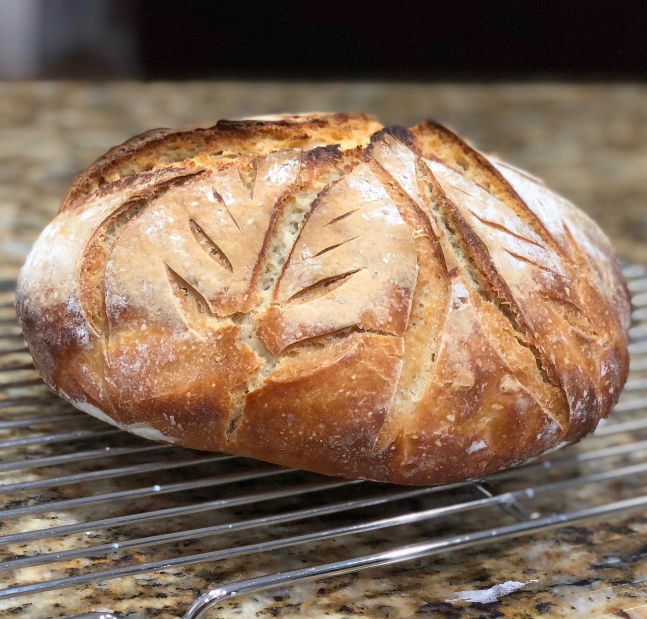 Sourdough Bread Baked In A Dutch Oven